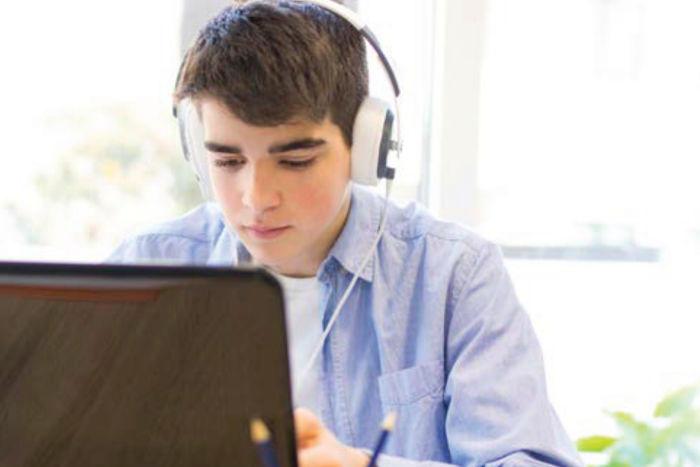 Boy with headphones
